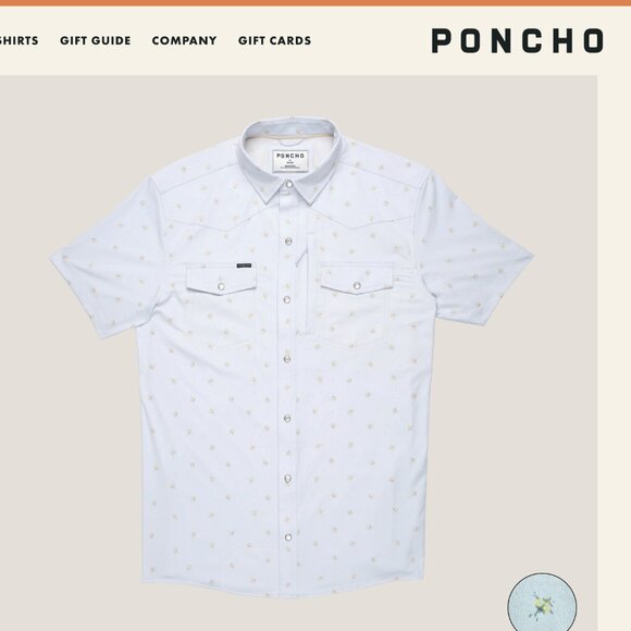 Poncho "The Bonito" short sleeve button up - Picture 1 of 5